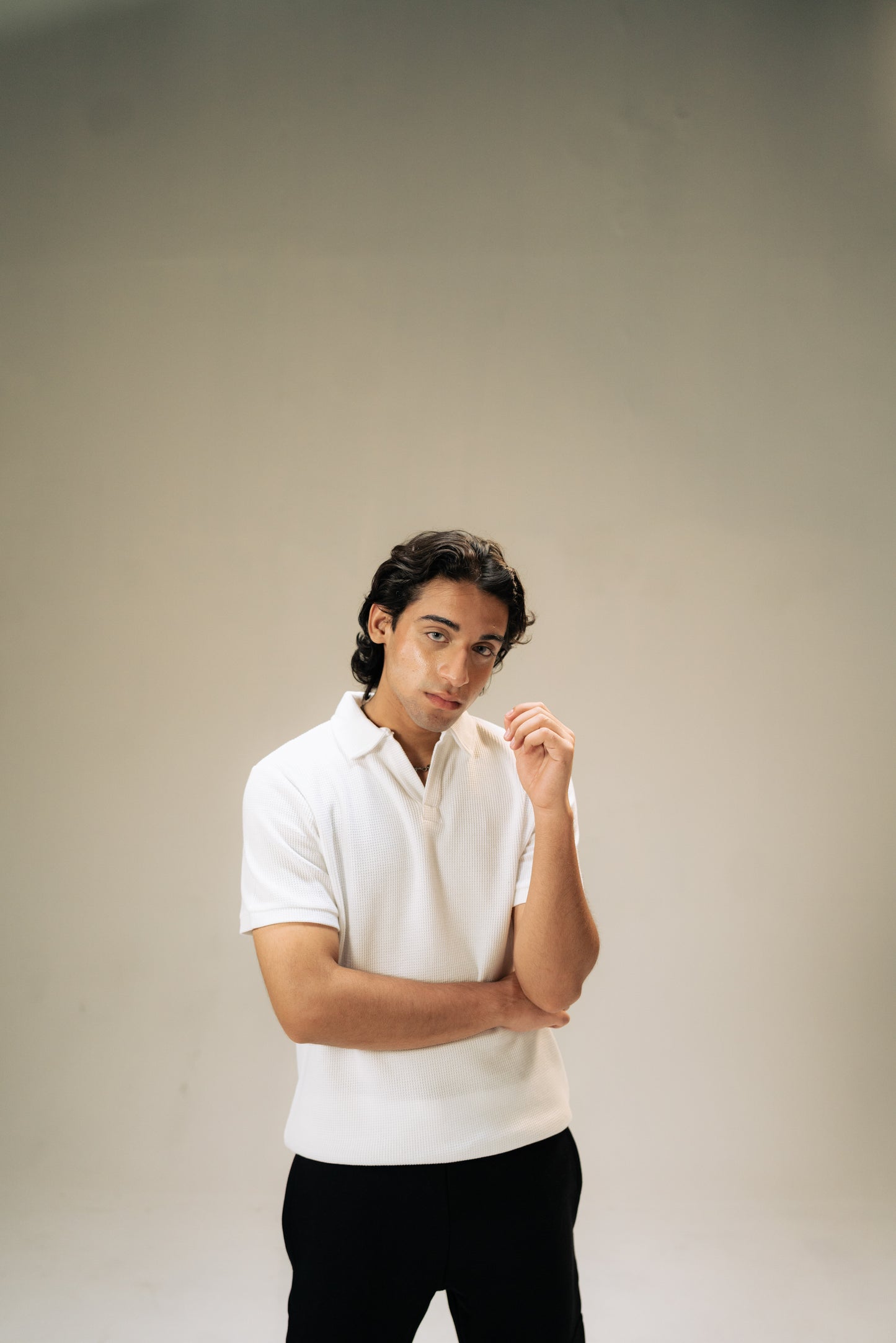 White-knitted